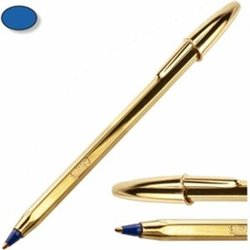 BOLÍGRAFO BIC CRISTAL SHINE ORO TINTA AZUL 1,0 MM.