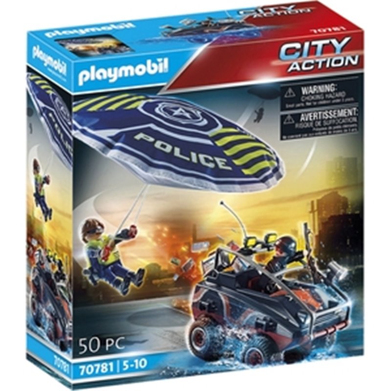 PLAYMOBIL CITY POLICÍA PARACAÍDAS