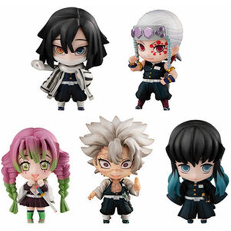 PACK 5 FIGURAS TANJIRO AND THE HASHIRAS MASCOT DEMON SLAYER KIMETSU NO YAIBA VER.B 5CM