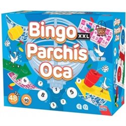 JUEGO BINGO XXL + PARCHIS + OCA