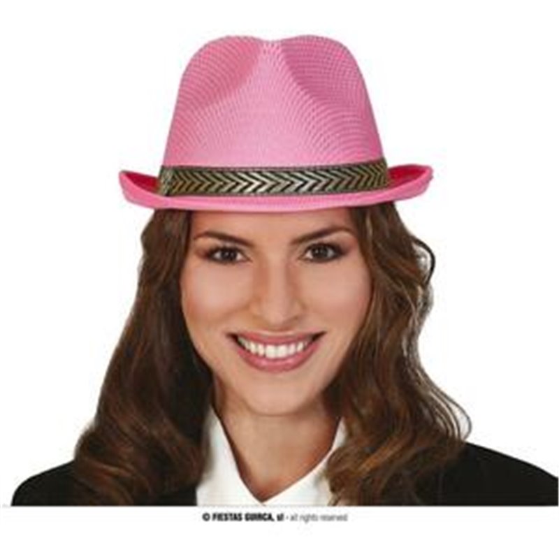 GORRO GANGSTER ROSA ADULTO