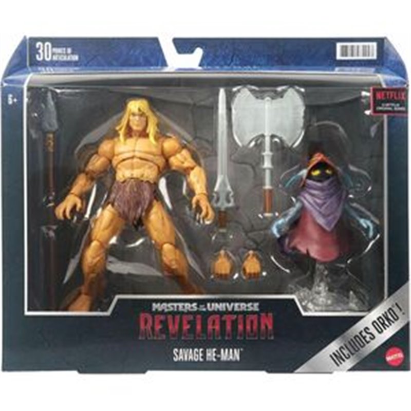 FIGURA HE-MAN SAVAGE MASTERS OF THE UNIVERSE REVELATION MASTERVERSE 18CM