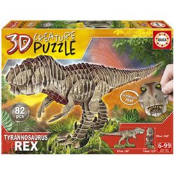 PUZZLE 3D CREATURE T-REX 82PZS