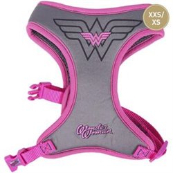 ARNÉS PARA PERROS XXS/XS WONDER WOMAN DARK PINK