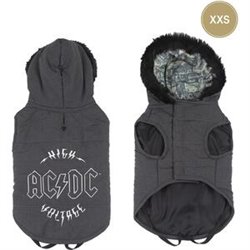 ABRIGO ACOLCHADO PARA PERRO XXS ACDC GRAY