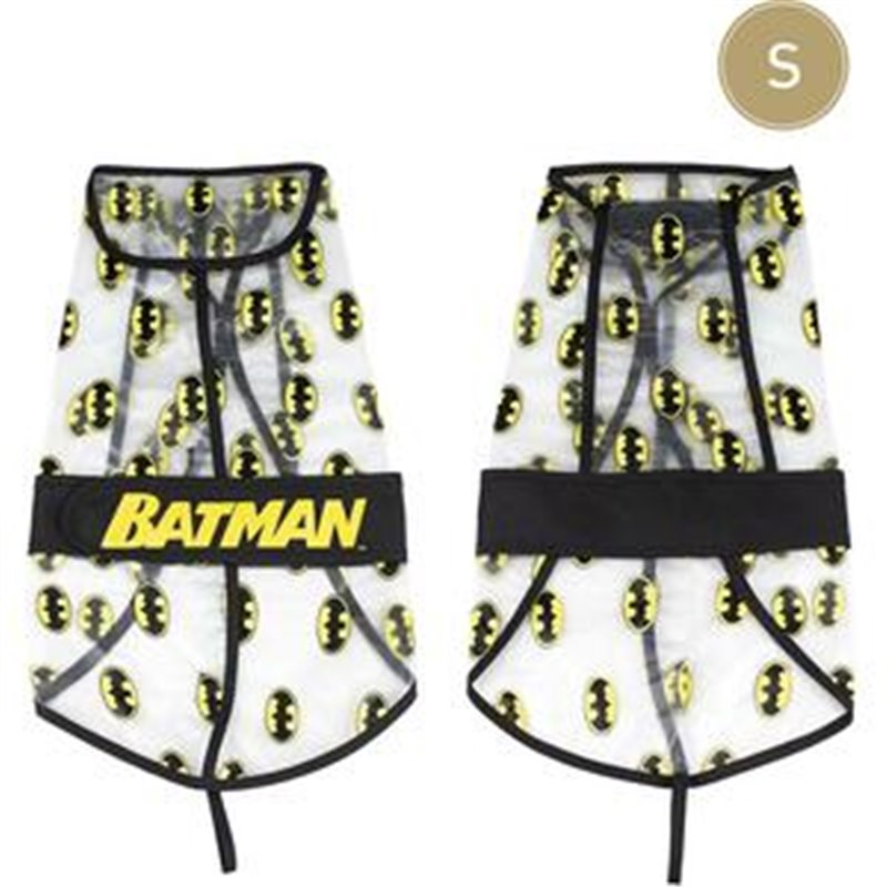 IMPERMEABLE AJUSTABLE PARA PERRO S BATMAN BLACK