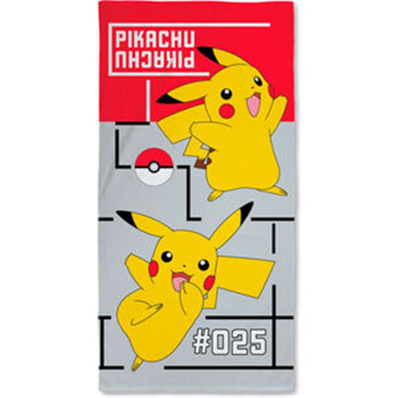 TOALLA PIKACHU POKEMON ALGODON