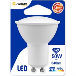 BOMBILLA LED SPOTLIGHT MR16 GU10 6W (50W) 540LM 6000K 15000H RAYDAN HOME BL.1