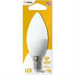 BOMBILLA LED VELA C37 E14 6W (40W) 470LM 3000K 15000H RAYDAN HOME BL.1