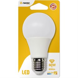 BOMBILLA LED ESTANDAR A60 E27 9W (60W) 806LM 3000K 15000H RAYDAN HOME BL.1