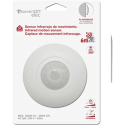 SENSOR INFRARROJO DE MOVIMIENTO EN SUPERFICIE 360. 6M MAX.1200W