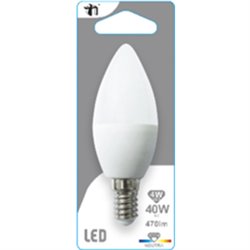 BOMBILLA LED VELA C37 E14 6W (40W) 470LM 4000K 15000H BL.1