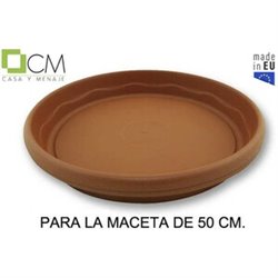 PLATO MACETA ELSA TERRACOTA 50CM