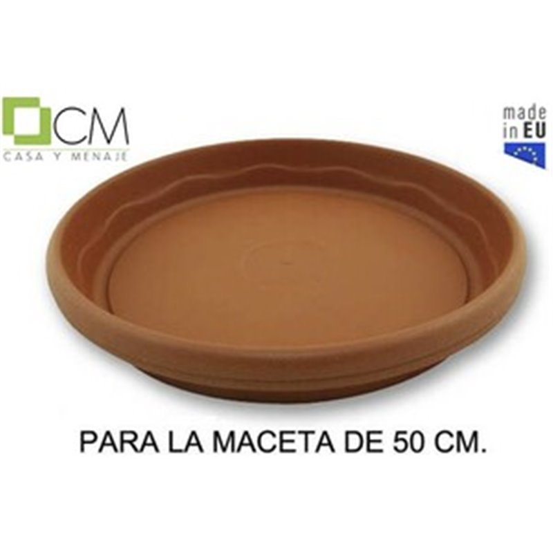 PLATO MACETA ELSA TERRACOTA 50CM