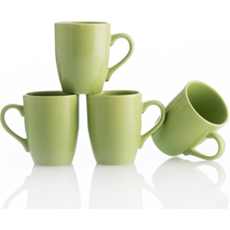 SET 4PCS TAZAS 11CM 360ML LOZA VERDE CASA BENETTON