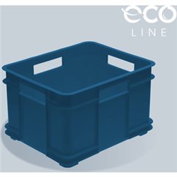 CAJA DE ALMACENAJE PLÁSTICO ECO (PP), 43X35X24 CM, 28 L, AZUL