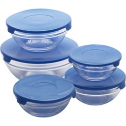 SET 10PC BOLES CON TAPA CRISTAL AZUL ENERGY