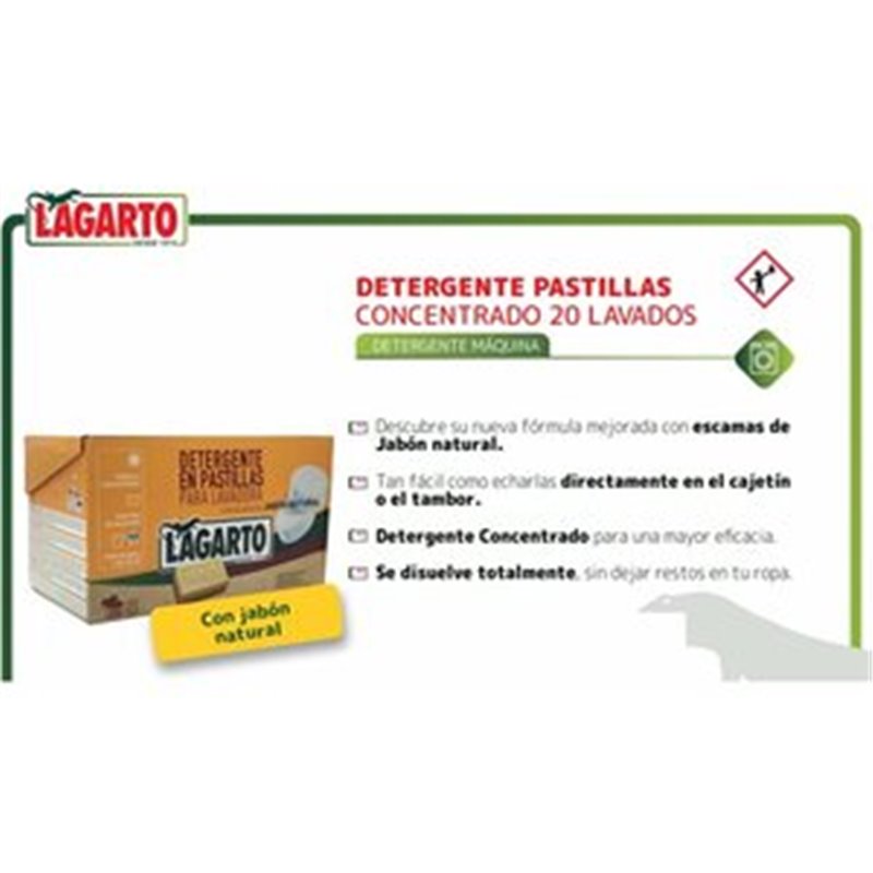 DETERGENTE PASTILLAS CONCENTRADO 20 DOSIS