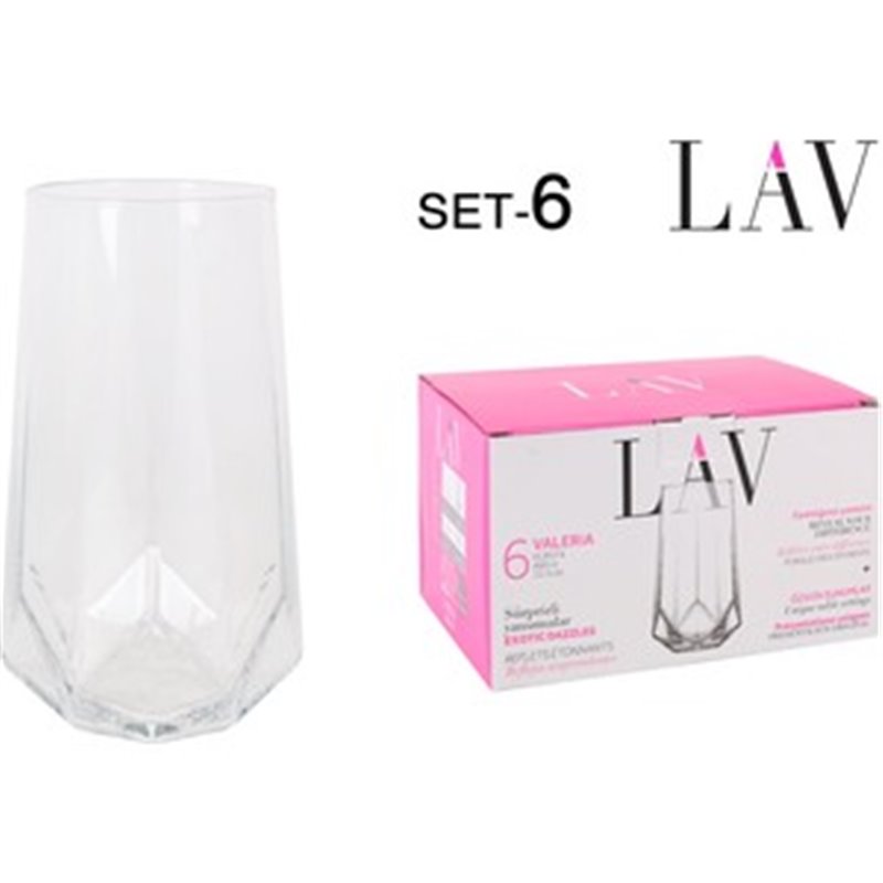 SET 6 VASOS 460CC VALERIA