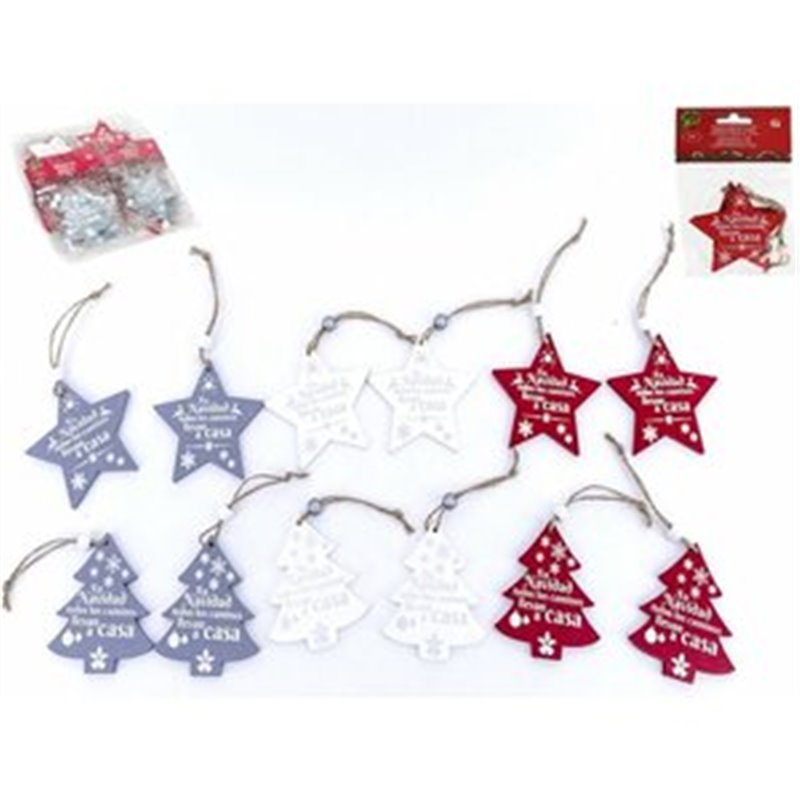 COLGANTE NAVIDAD X2 - 8CM 6SORT