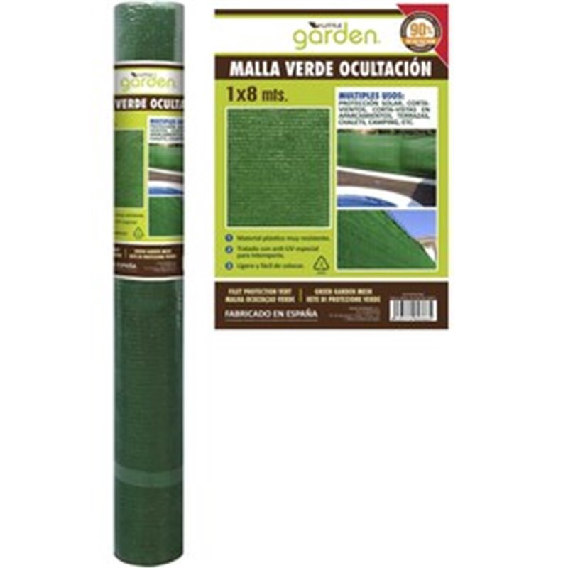 MALLA VERDE OCULTACIÓN 1X8 M