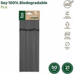 PAJITAS FLEXIBLES BIODEGRAFABLES NEGRAS