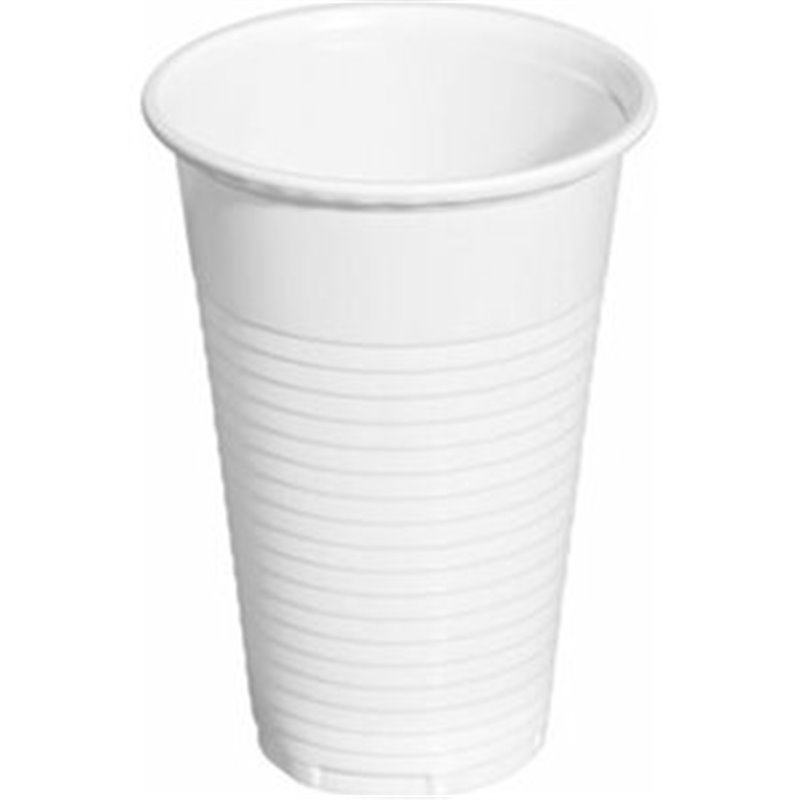 VASO PLASTICO BLANCO X100 UNI 200CC