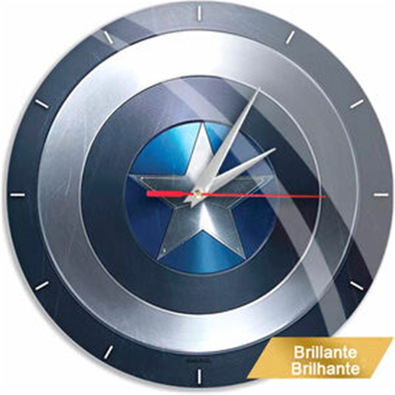 RELOJ PARED CAPITAN AMERICA MARVEL