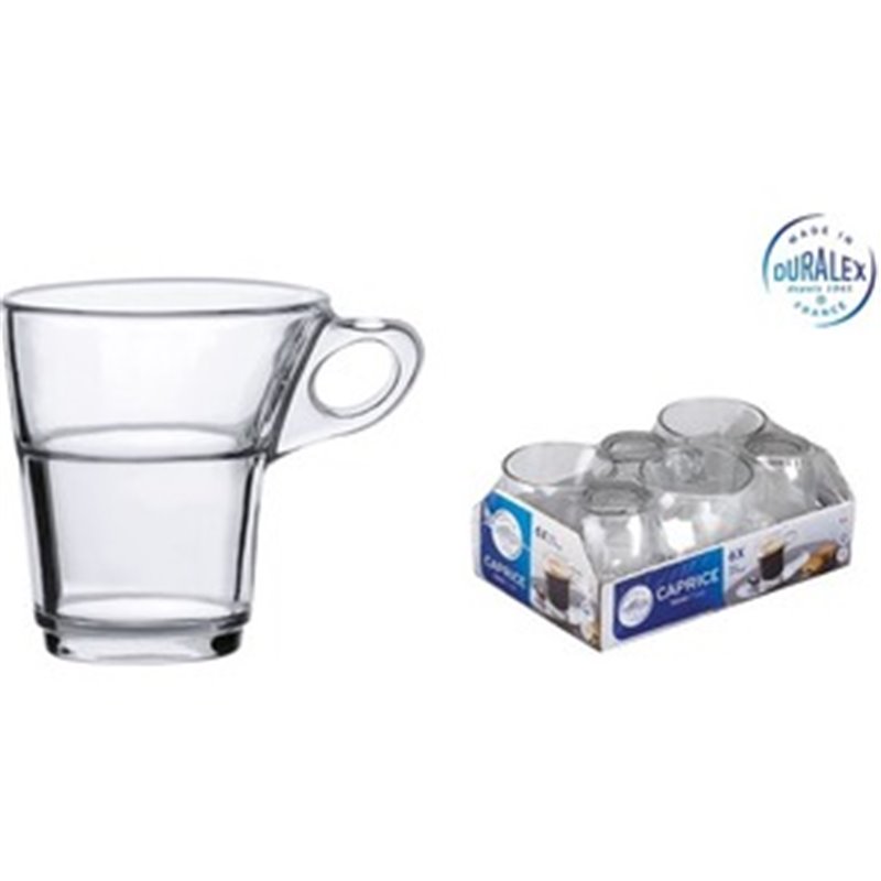 TAZA CAFÉ APILABLE TRANSPARENTE 90CC CAPRICE