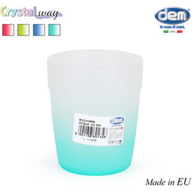 VASO 330CC CRISTALWAY - COLORES SURTIDOS