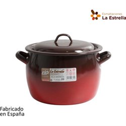 OLLA ABOMBADA C/TAPA 20CM - 5L FUEGO