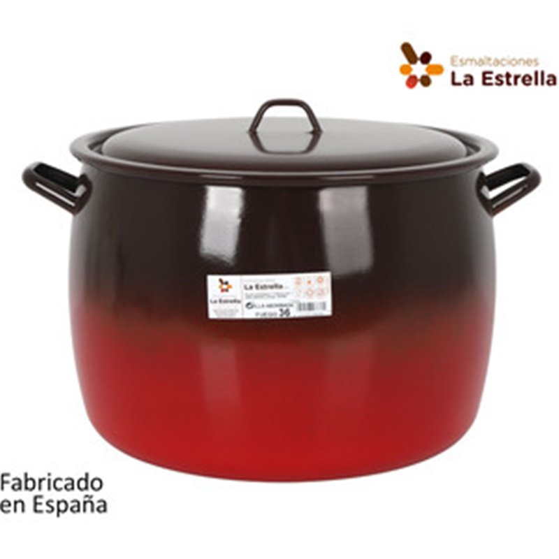 OLLA ABOMBADA C/TAPA 36CM - 30L FUEGO