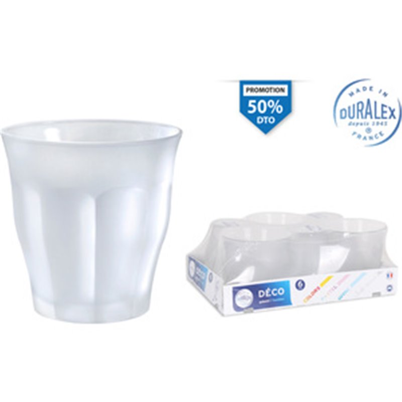 SET 6 VASOS FROSTED 25CL PICARDIE