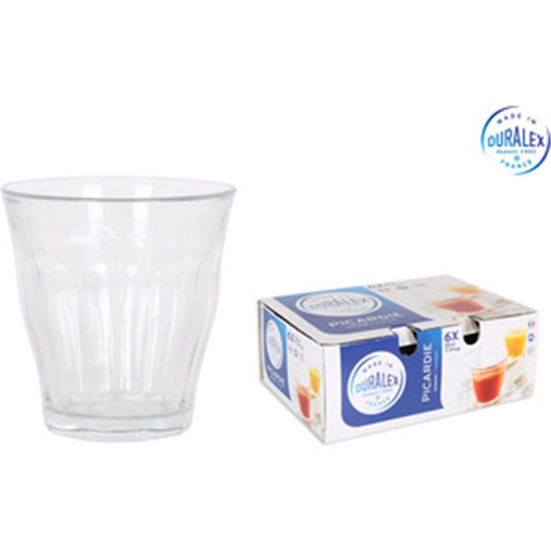 SET 6 VASOS TRANSPARENTE 22CL PICARDIE