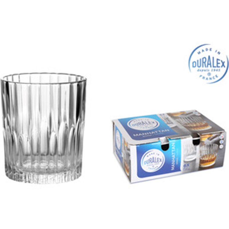 SET 6 VASOS TRANSPARENTE 22CL MANHATTAN