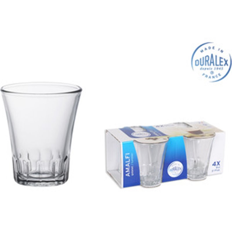 SET 4 VASOS TRANSPARENTE 9CL AMALFI