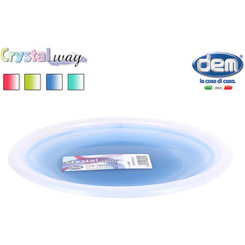 PLATO POSTRE 18CM CRISTALWAY - COLORES SURTIDOS