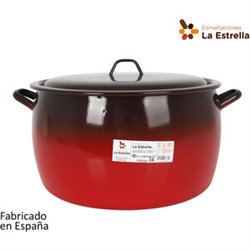 OLLA ABOMBADA C/TAPA 34cm - 20L FUEGO