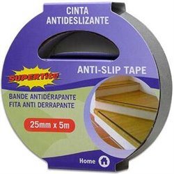 CINTA ANTIDESLIZANTE NEGRA 25MM X 5M