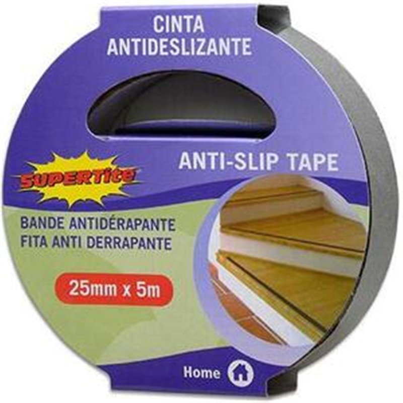 CINTA ANTIDESLIZANTE NEGRA 25MM X 5M