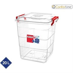 CAJA PLÁSTICO TRANSPARENTE TETRIS 20L CONFORTIME