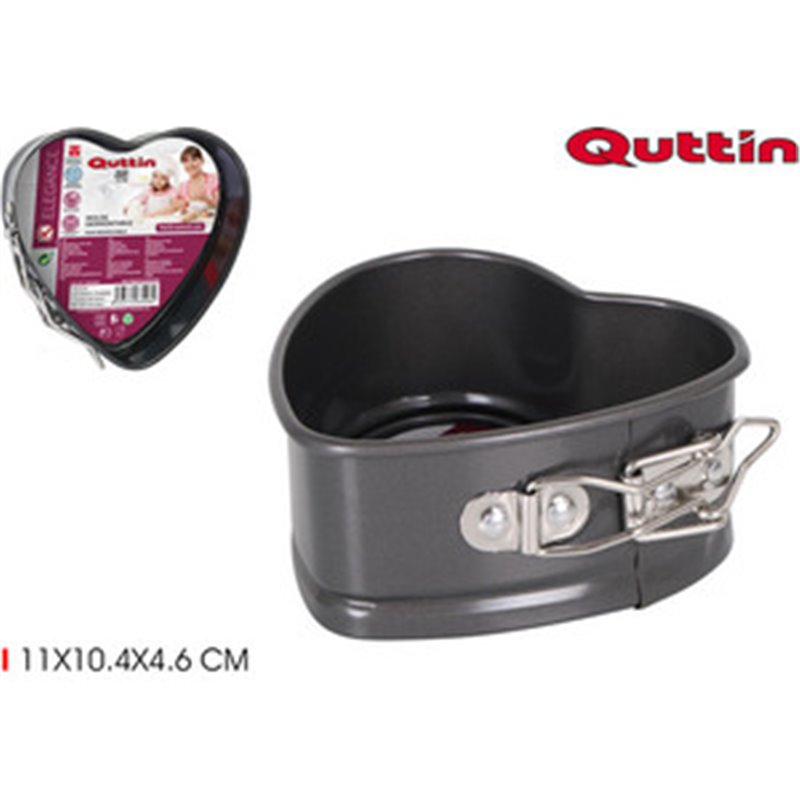 MOLDE HORNO CIERRE 11X10.4X4.6CM HEART QUTTIN