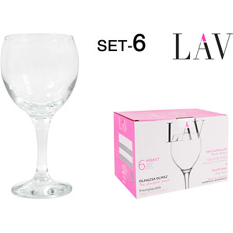 SET 6 COPAS GRAN VINO 365CC MISKET