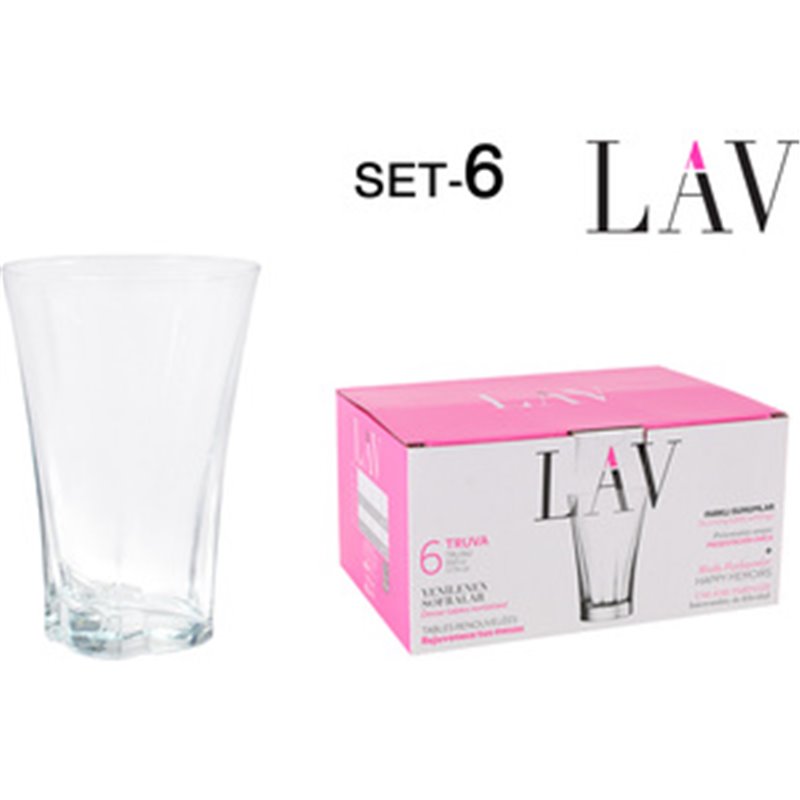 SET 6 VASOS REFRESCO 350CC TRUVA