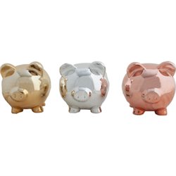 FIGURA DECORATIVA CERDITO - 3 COLORES SURTIDOS