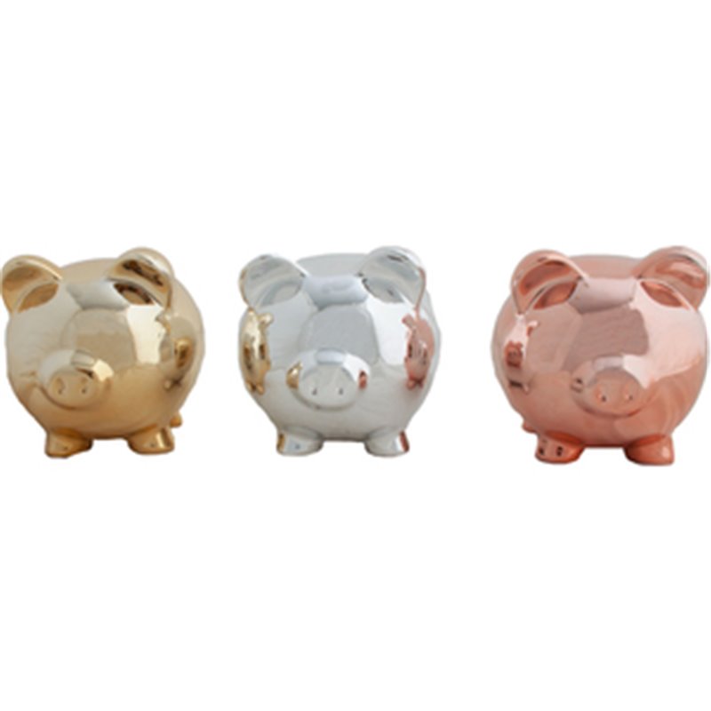 FIGURA DECORATIVA CERDITO - 3 COLORES SURTIDOS