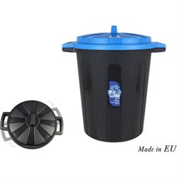 CUBO BASURA RECICLAJE 70 L CON TAPA AZUL