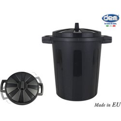 CUBO BASURA CON TAPA 15L NEGRO