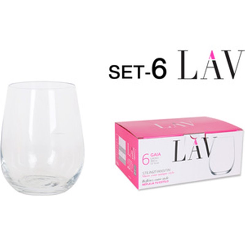 SET 6 VASOS 360CC GAIA