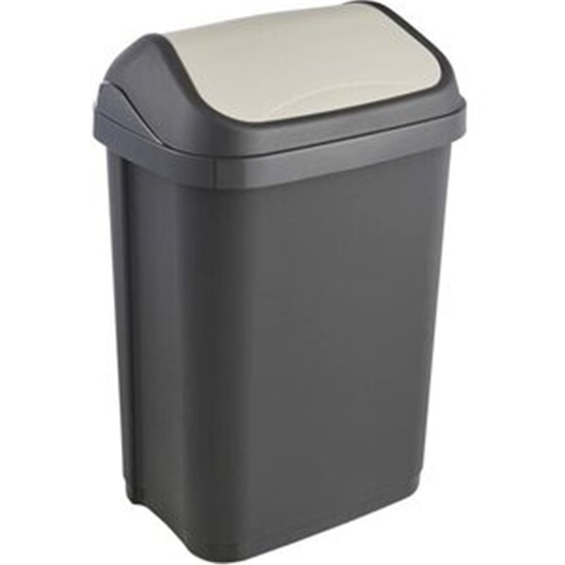 CUBO DE BASURA CON TAPA BASCULANTE - 10 L - SWANTJE GRIS GRAFITO